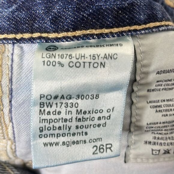 Adriano Goldschmeid 26 Phoebe Vintage High Waisted Tapered Leg Crop Jeans $255 - Picture 15 of 16